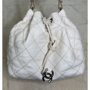CHANEL 'On The Road' Bucket Bag Ivory